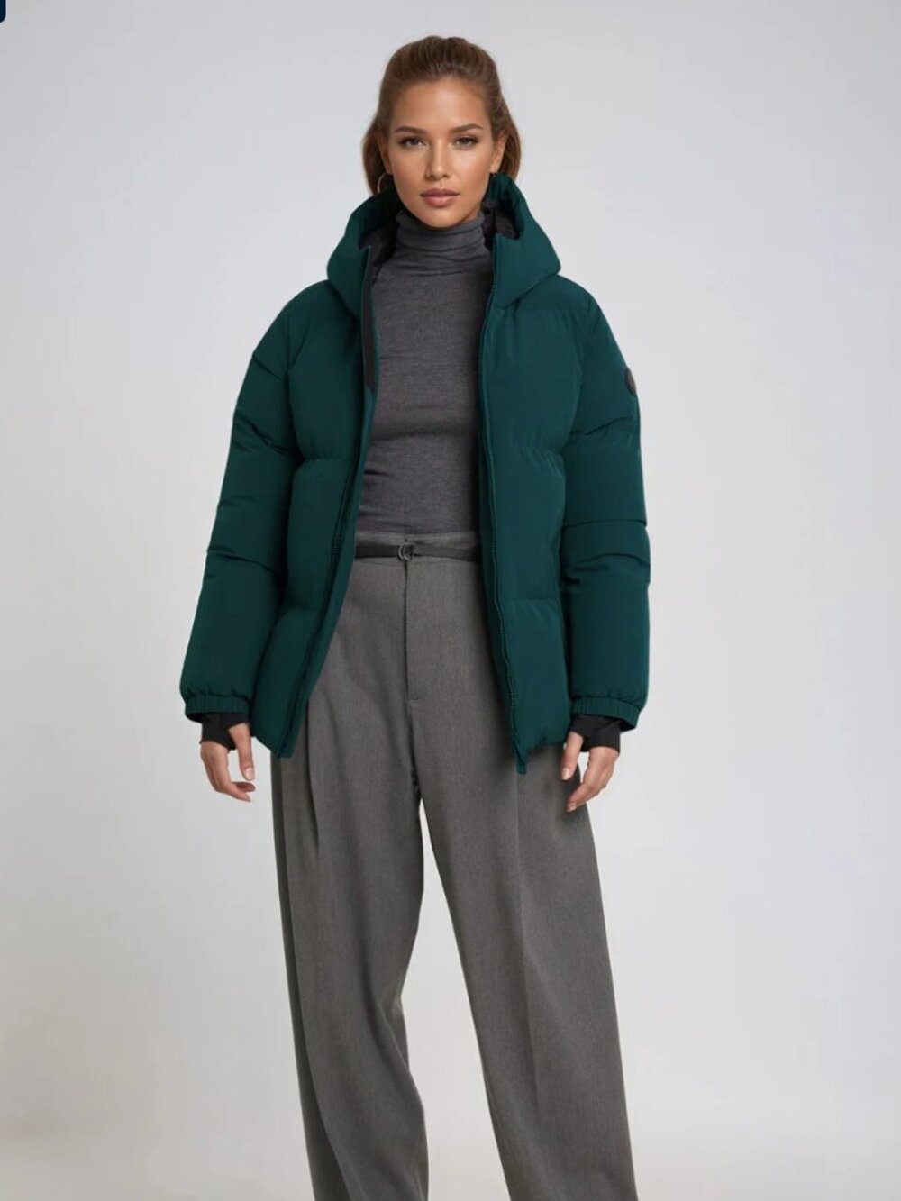Water Resistant Hooded Puffer Jacket